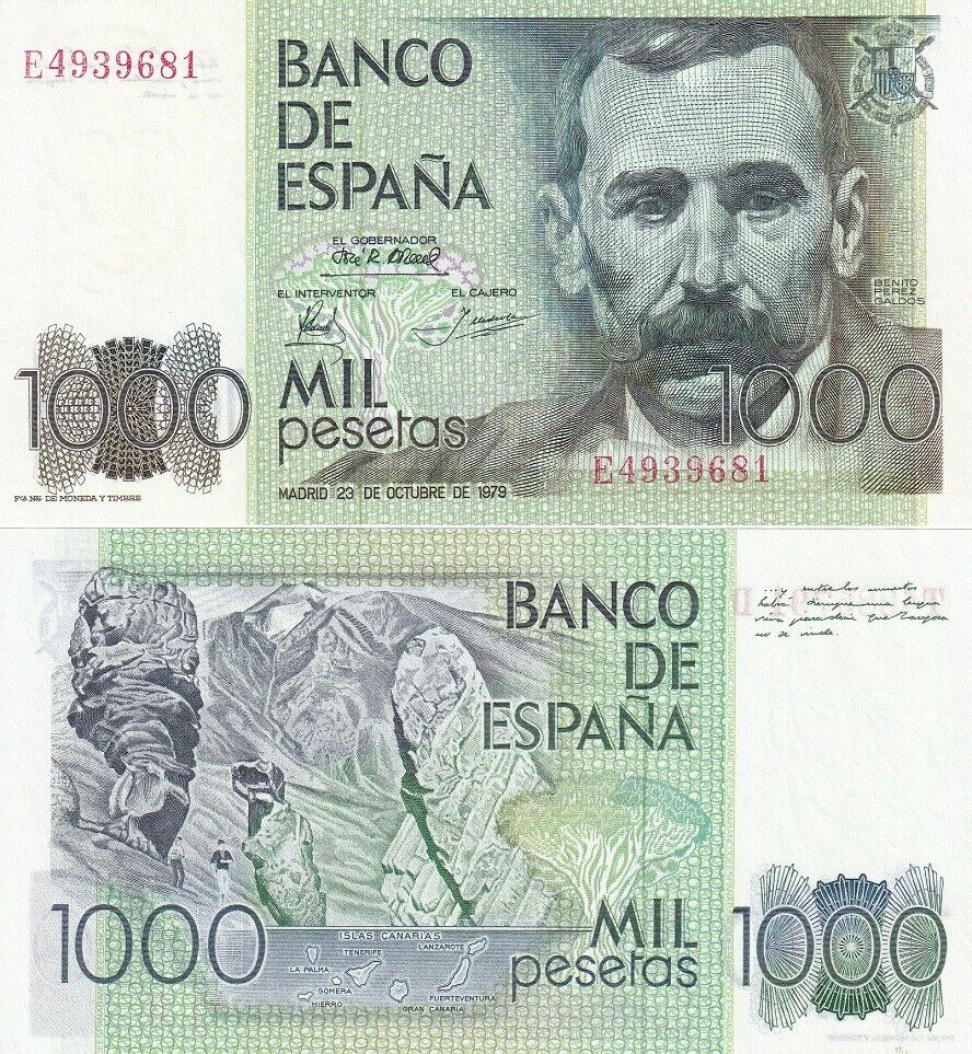 Spain 1000 Pesetas 1979 P 158 UNC