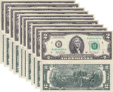 United States 2 Dollars Usa 2017A P 545 B New York UNC LOT 10 PCS