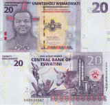 Eswatini 20 Emalangeni Swaziland 2024 2025 P New COW UNC Lot 5 PCS
