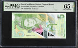 East Caribbean States 5 Dollars ND 2021 P 55Aa Gem UNC PMG 65 EPQ