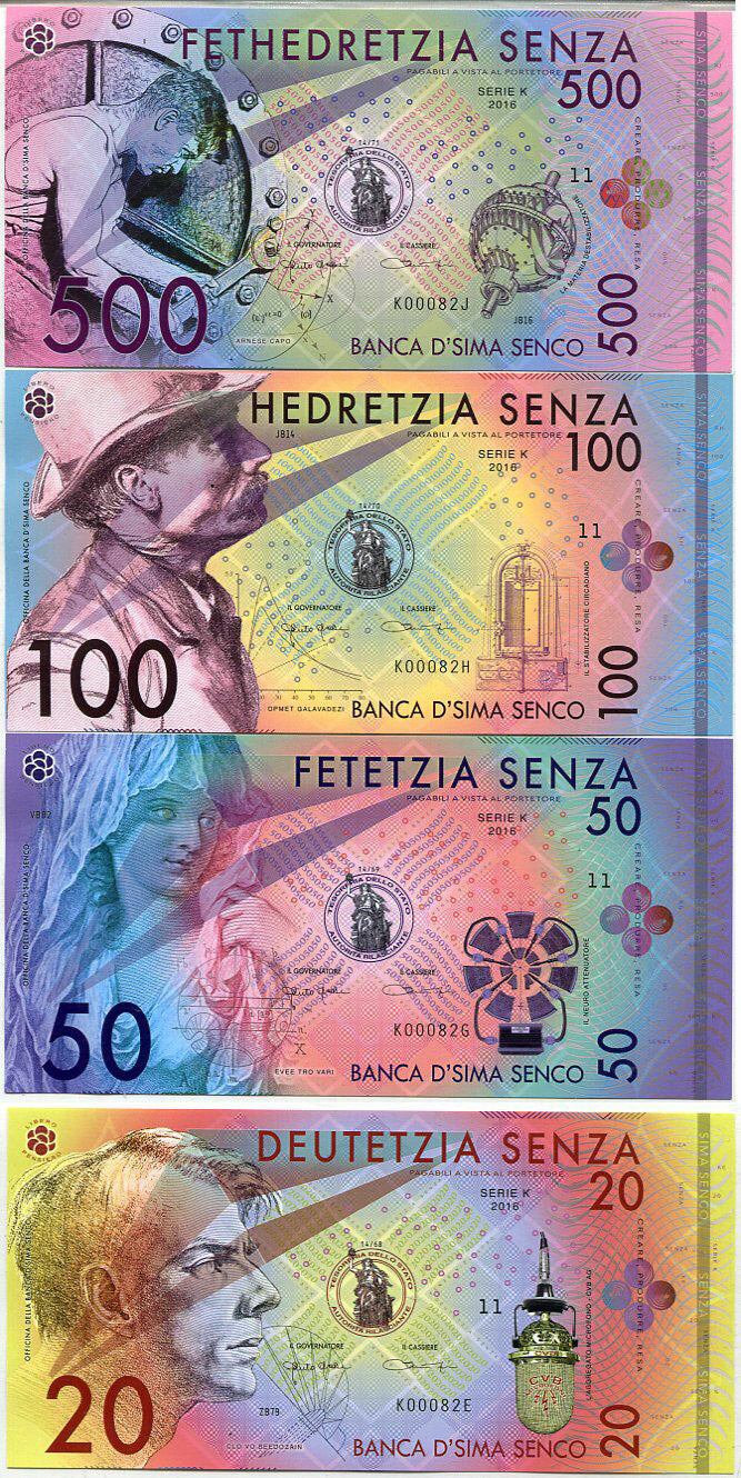 DEUTETZIA SENCO SET 4 PCS 20 50 100 500 Senza FANTASY POLYMER