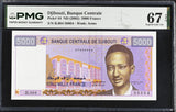 Djibouti 5000 Francs ND 2002 P 44 Superb GEM UNC PMG 67 EPQ