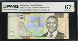 Bahamas 1 Dollar 2017 P 77 a Superb Gem UNC PMG 67 EPQ