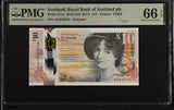 Scotland 10 Pounds 2016 ND 2017 P 371 a Gem UNC PMG 66 EPQ