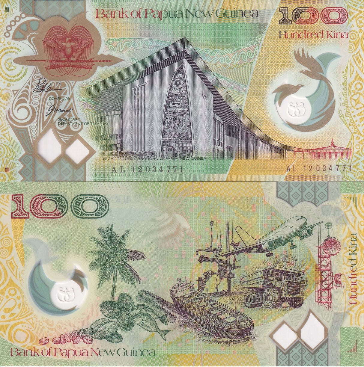 Papua New Guinea 100 Kina 2012 P 44 Polymer UNC