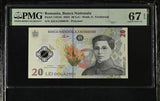 Romania 20 Leu 2023 P 119Ab Polymer Superb Gem UNC PMG 67 EPQ