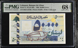 Lebanon 50000 Livres 1999 P 77 Superb Gem UNC PMG 68 EPQ TOP POP