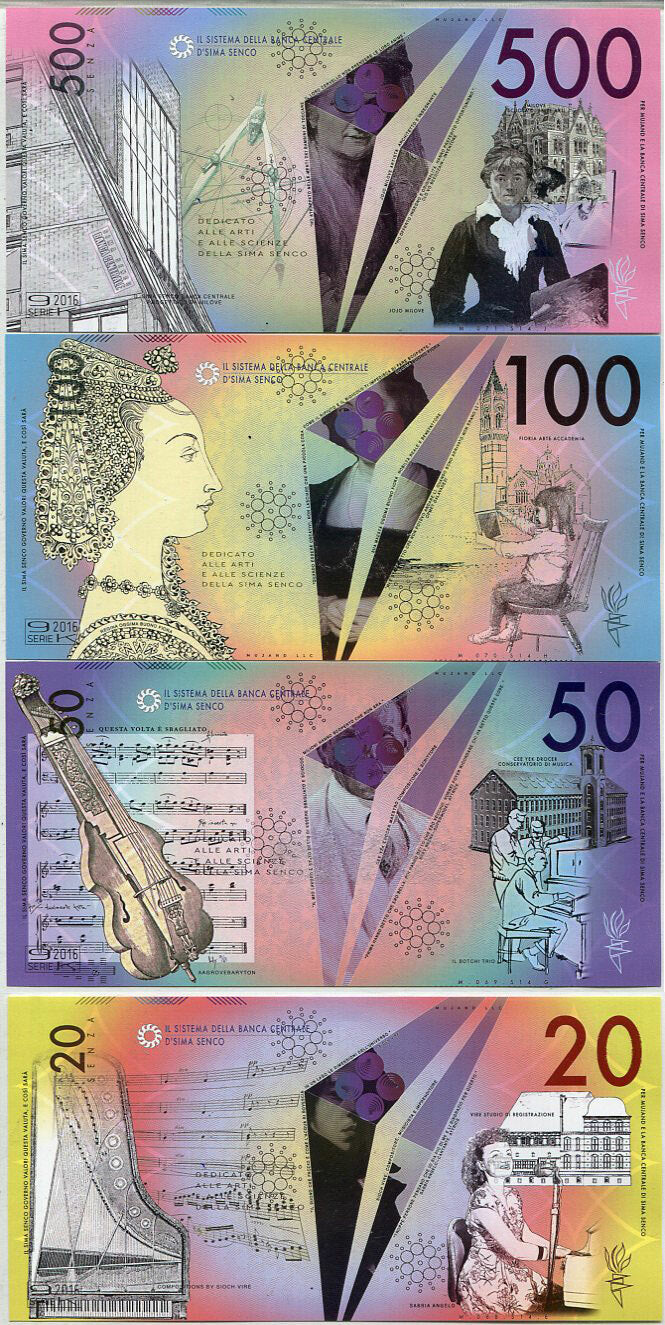 DEUTETZIA SENCO SET 4 PCS 20 50 100 500 Senza FANTASY POLYMER