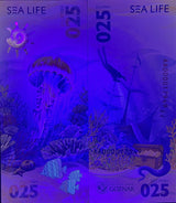 Test Note 025 Jellyfish Russia Goznak 2025 SEA LIFE NEW UNC