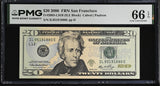 United States 20 Dollars USA 2006 P 526 San Francisco Gem UNC PMG 66 EPQ