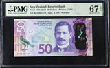 New Zealand 50 Dollars 2018 Polymer P 194 b Superb Gem UNC PMG 67 EPQ
