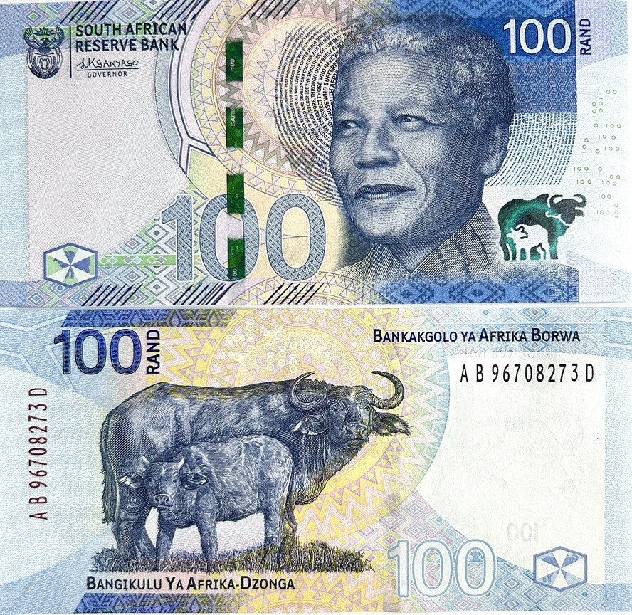 South Africa 100 Rand 2023 P 151 New Family Design UNC Cape buffalos
