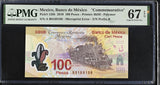 Mexico 100 Pesos 2010 P 128 b Commemorative Superb Gem UNC PMG 67 EPQ