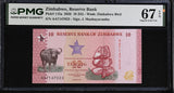 Zimbabwe 10 Zig 2026 P 115 a Superb Gem UNC PMG 67 EPQ , zimbabwe bird