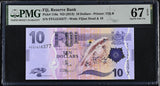 Fiji 10 Dollars ND 2013 P 116 a Superb Gem UNC PMG 67 EPQ