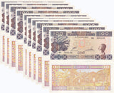 Guinea 100 Francs 2012 P 35 b UNC LOT 10 PCS