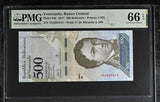 Venezuela 500 Bolivares 2017 P 94 b Gem UNC PMG 66 EPQ