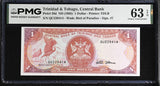 Trinidad & Tobago 1 Dollar ND 1985 P 36 d Choice UNC PMG 63 EPQ