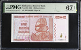 Zimbabwe 5 Billion Dollars 2008 P 84 Superb Gem UNC PMG 67 EPQ