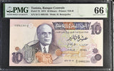 Tunisia 10 Dinars 1973 P 72 Gem UNC PMG 66 EPQ