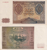 Poland 100 Zloty 1941 P 103 AUnc