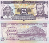 Honduras 2 Lempiras 2019 P 97 UNC