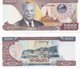 Laos 5000 Kip 2020/2022 P 41Aa LOT 10 UNC