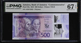 Jamaica 500 Dollars 2022 P 98 a Polymer Commemorative Superb Gem UNC PMG 67 EPQ