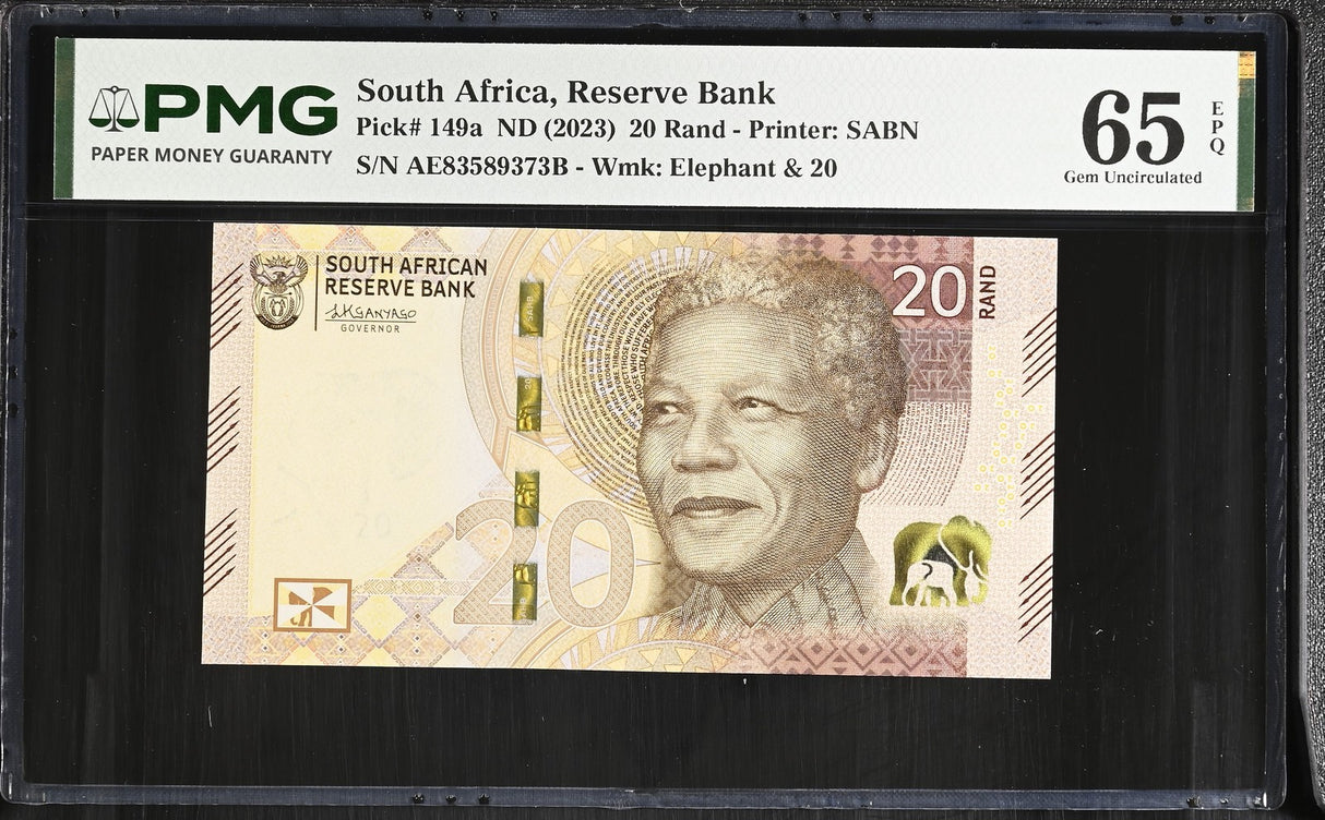 South Africa 20 Rand ND 2023 P 149 a Gem UNC PMG 65 EPQ