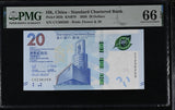 Hong Kong 20 Dollars 2020 P 302 b SCB Gem UNC PMG 66 EPQ