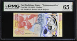 East Caribbean States 2 Dollars ND 2023 P 60 a Commemorative Gem UNC PMG 65 EPQ
