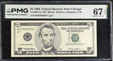 United States 5 Dollars Usa 1999 P 505* G Chicago Rep* Superb Gem UNC PMG 67 EPQ