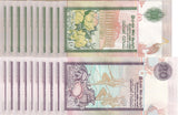 Sri Lanka Set 2 X LOT 10 =20 UNC 10 20 Rupees Random P 108 109