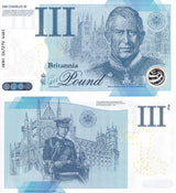 Great Britain Britannia Pound Test Note 2023 Commemorative King Charles III