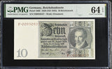 Germany 10 Rentenmark 1929 ND 1945 P 180 b Choice UNC PMG 64 EPQ