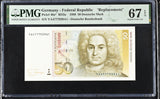 Germany 50 Deutsche Mark 1989 Replacement P 40 a* Superb Gem UNC PMG 67 EPQ