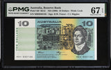 Australia 10 Dollars ND 1990 P 45 f Superb Gem UNC PMG 67 EPQ