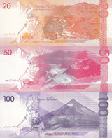 Philippines Set 3 Pcs 20 50 100 Pesos Random Year P 206 207 208
