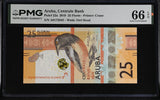 Aruba 25 Florin 2019 P 22 a Gem UNC PMG 66 EPQ , WTM Owl Head
