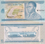 Congo Democratic Republic 10 Makuta 1967 P 9 AUnc