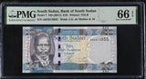 South Sudan 10 Pounds ND 2011 P 7 Gem UNC PMG 66 EPQ