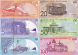 Tonga Set 6 UNC 2 20 50 100 (5 10 Polymer) Pananga 2023 2024 P 50 51 52 53 54 55