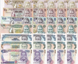 Zambia Set 7 X Lot 5 = 35 UNC 2 5 10 20 100 Kwacha 1980 - 1991 P 24 25 26 27-34