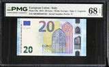 Euro 20 Euro Italy 2015 P 29 S Prefix Superb Gem UNC PMG 68 EPQ