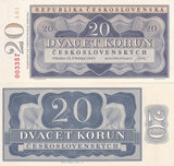 Czechoslovakia 20 Korun 1953/2023 P 72A Official Reprint W/Folder UNC
