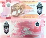 Philippines SET 3 UNC 50 100 500 Piso 2025/2024 Leopard Peacock Polymer P NEW