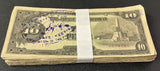Philippines 10 PESOS 1943 WWII Japanese Occupation P 111 HEAVY USED LOT 100 PCS