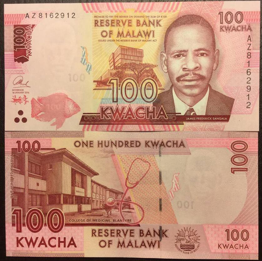 Malawi 100 Kwacha 2016 P 65 UNC