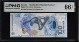 Russia 100 Rubles 2014 P 274 c Sochi aa Prefix Gem UNC PMG 66 EPQ