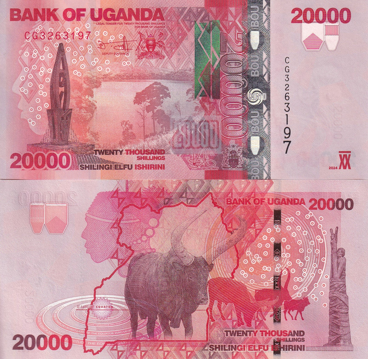 Uganda 20000 Shillings 2024 P 53 UNC